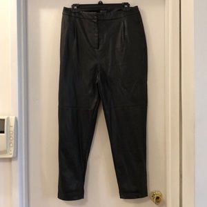 Boyfriend leather TOPSHOP pants